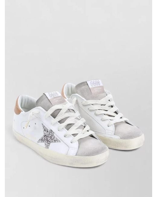 Golden Goose Deluxe Brand White Superstar Lace Up Low Top Sneakers