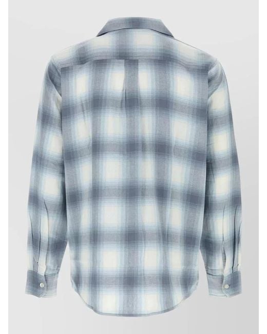 Carhartt Blue Tyers Cotton Shirt Long Sleeves Plaid for men