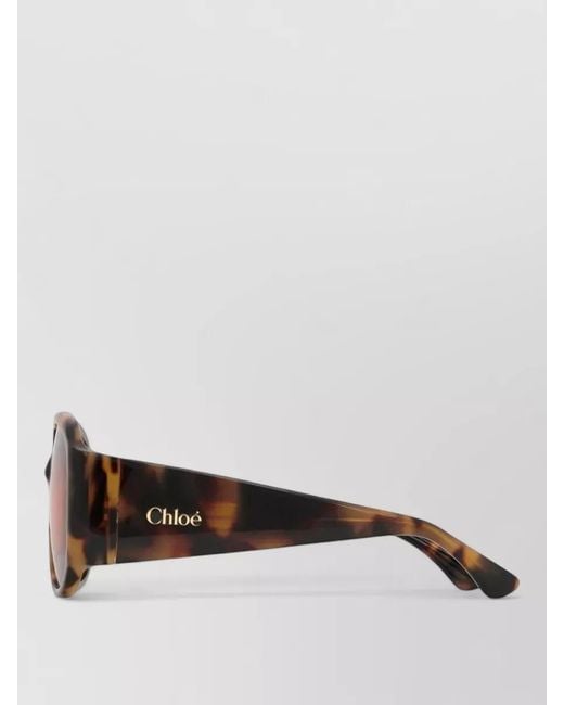 Chloé Multicolor Izia Aviator Sunglasses Oversized Frame