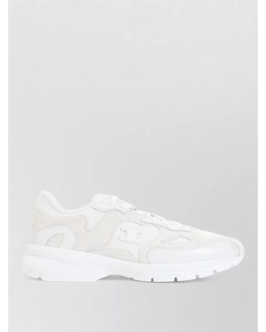Céline White Leather Low-Top Sneakers