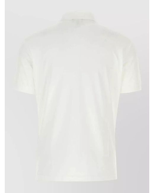 Giorgio Armani White Polo Shirt Collar Short Sleeves for men