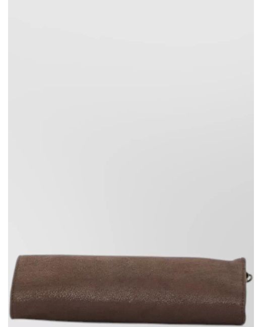 Stella McCartney White Falabella Alter Suede Clutch Bag