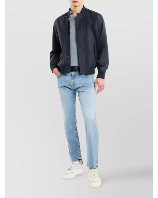Fay Blue Straight-Leg Trousers for men