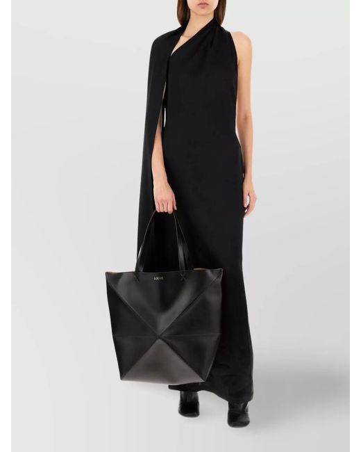 Loewe Black Satin Sleeveless Long Dress