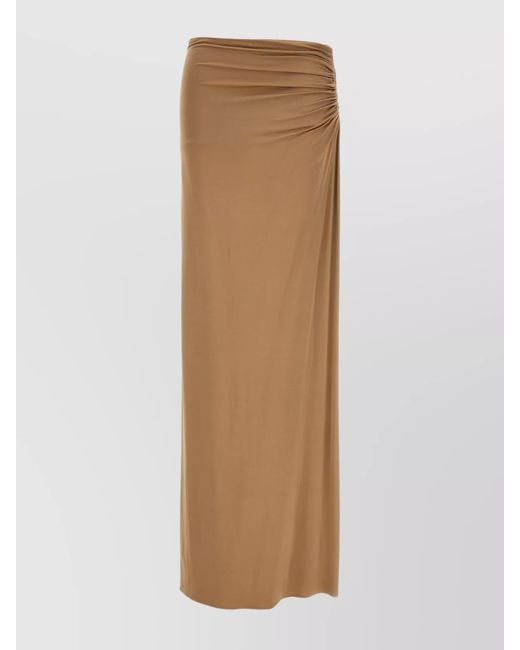 Magda Butrym Natural High-Rise Midi Skirt