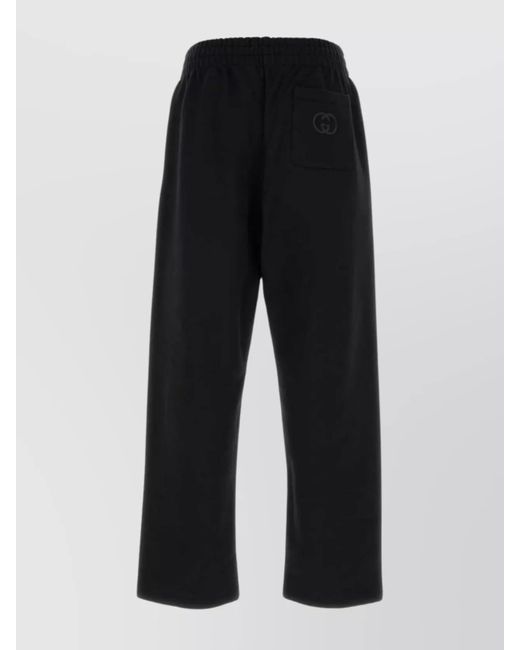 Gucci Black Cotton Straight-Leg Track Pants for men