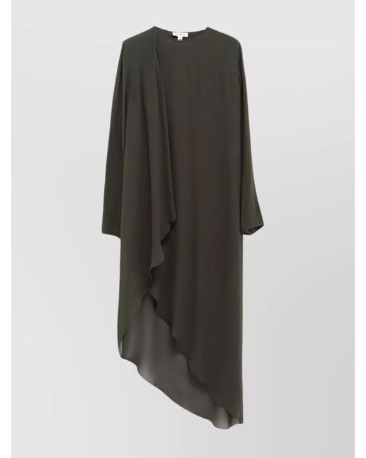 Alaïa Brown Draped Wrap Dress Asymmetric Hem