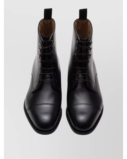 Church's Black Calf Leather Edworth Lace-Up Boots for men