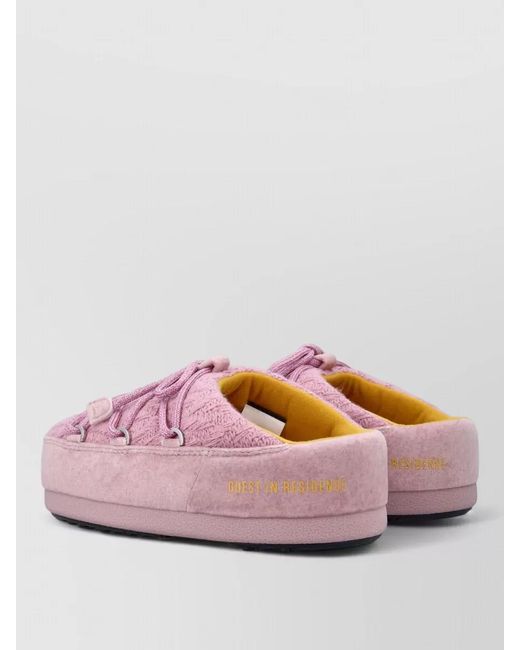 Moon Boot Pink Knit Slippers