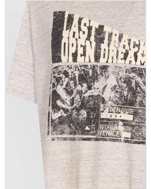 Golden Goose Deluxe Brand Natural Cotton Printed Short-Sleeve T-Shirt for men