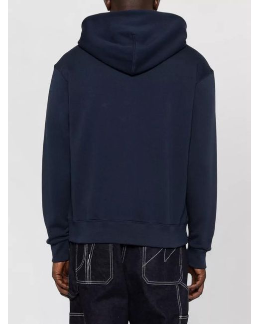 KENZO Blue Cotton Zip Hoodie for men