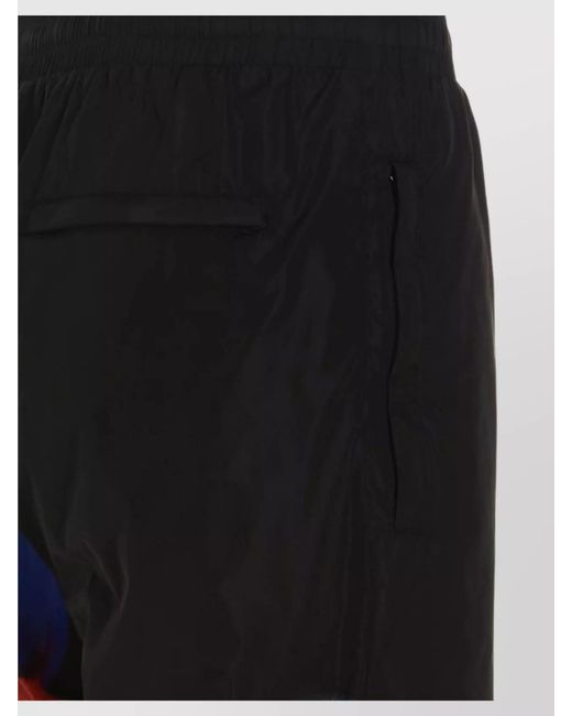 Moschino Black Printed Track Pants for men