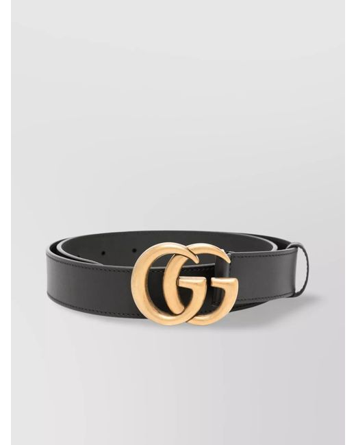 Gucci White Thin Gg Marmont Belt With Adjustable Length for men