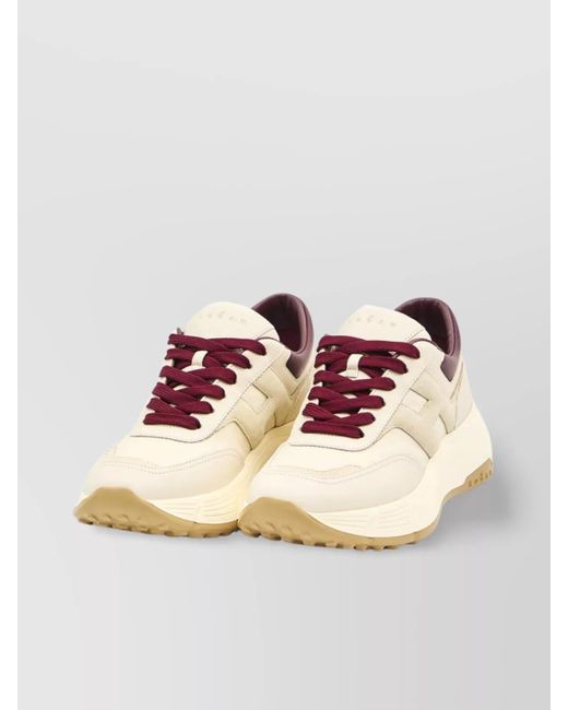 Hogan Natural Leather Low-Top Sneakers