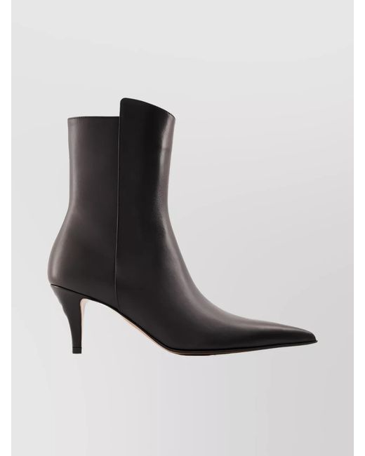 McQueen Black Leather Ankle Boots