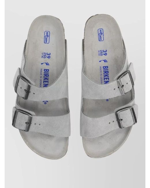 Birkenstock White Sandals Cork Sole Flat Open Toe