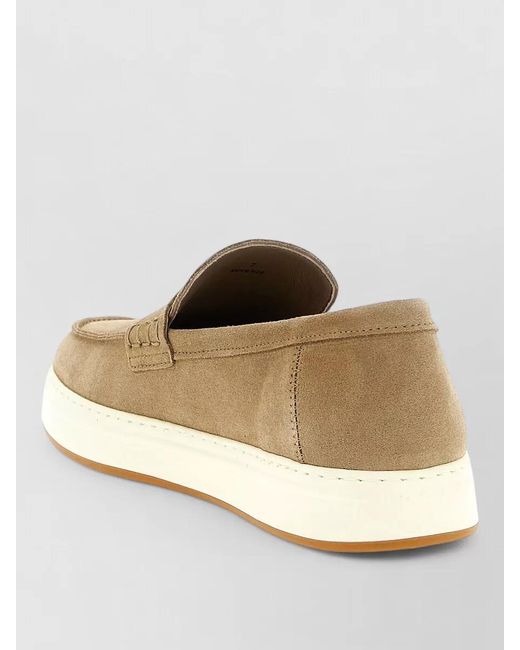 Hogan Natural Leather Loafers for men