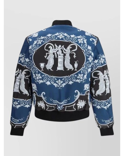 Versace Blue Bomber Jacket for men