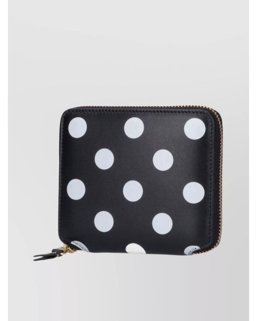 Comme des Garçons Black Leather Polka-Dot Wallet