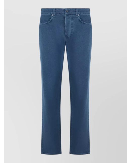 Stone Island Blue Straight Leg Denim Five Pocket Trousers for men