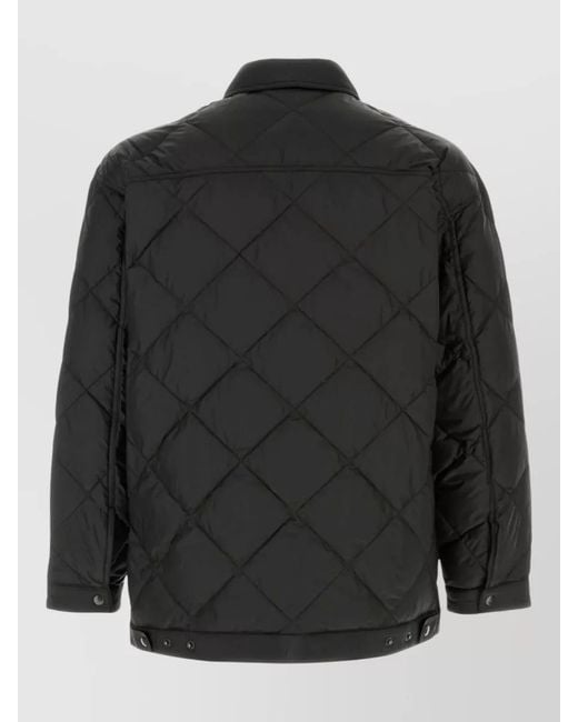 Prada Black Polyester Down Jacket Casual Style for men