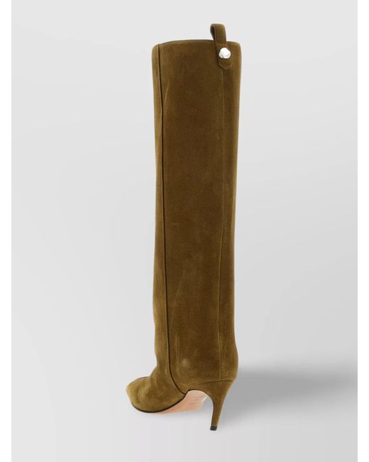 The Attico Green Leather Lea Boots