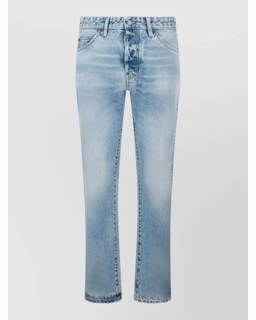 DSquared² Blue Denim Straight-Leg Jeans for men