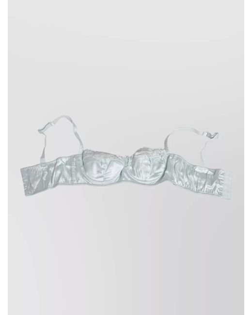 Dolce & Gabbana Metallic Silk Semi-Padded Balconette Bra