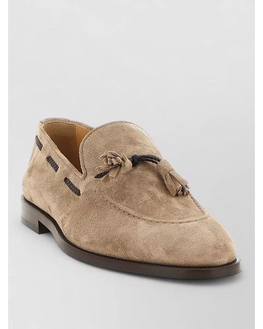 Brunello Cucinelli Natural Leather Loafers for men