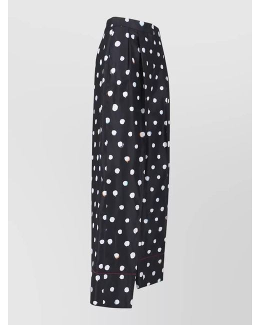 Fendi White Silk Wide-Leg Trousers