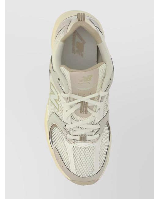 New Balance Natural Leather Mesh Low-Top Sneakers