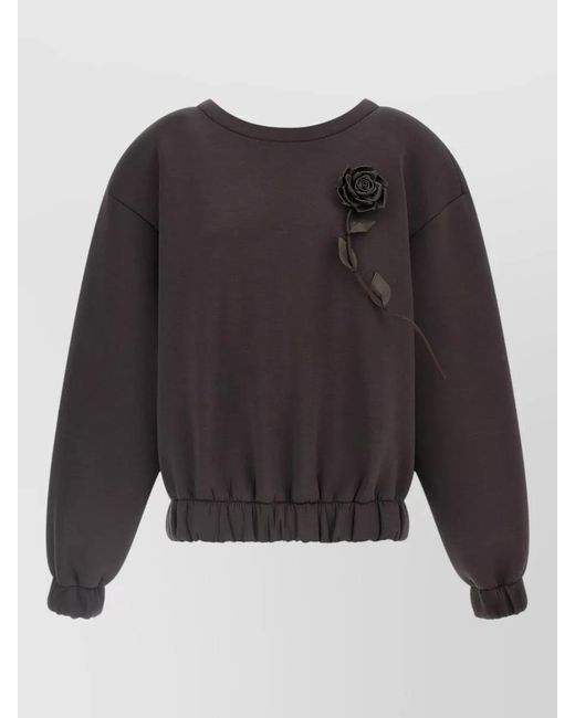 GIUSEPPE DI MORABITO Gray Floral-Appliqué Sweatshirt