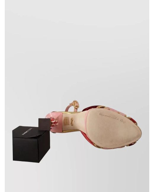 Dolce & Gabbana Multicolor Leather Ankle-Strap High-Heel Sandals