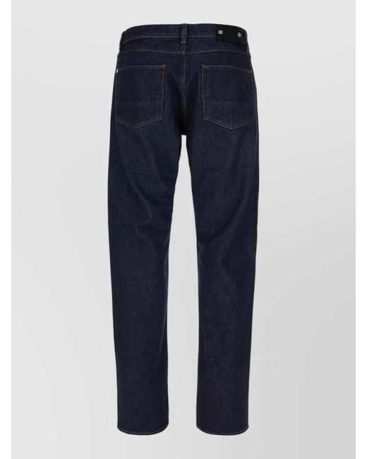 Stone Island Blue Denim Trousers Belt Loops Five Pocket Design for men