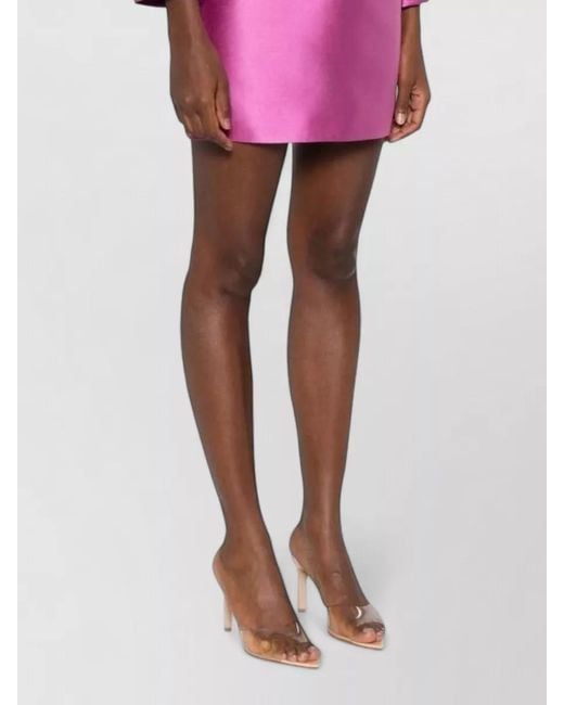Solace London Pink Freja Off Shoulder Mini Dress Silhouette