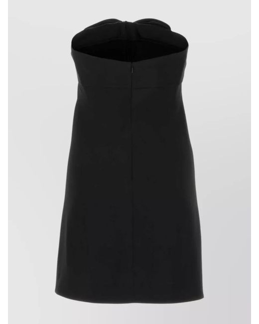 Saint Laurent Black Satin Mini Dress