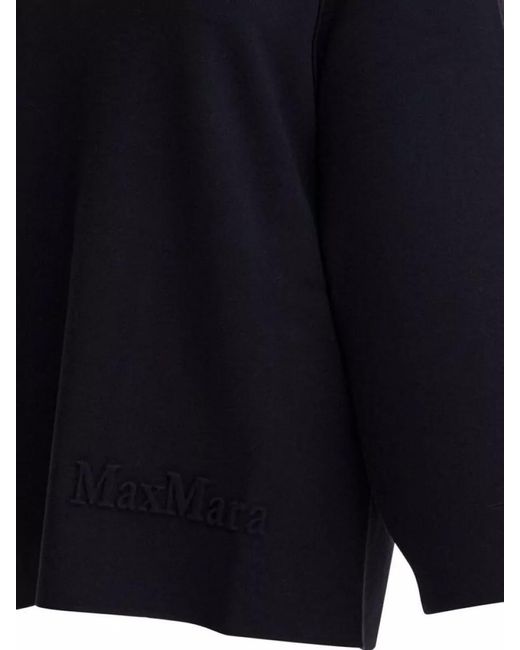 Max Mara Blue Boat Neck Long Sleeve Jumper