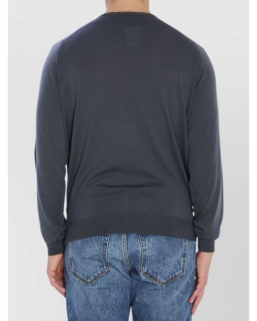 John Smedley Gray Merino Wool Regular-Fit Crew-Neck Jumper for men