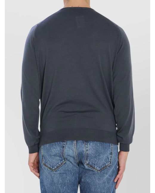 John Smedley Gray Merino Wool Regular-Fit Crew-Neck Jumper for men
