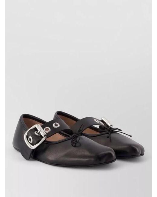 Vivienne Westwood Black Alice Ballerinas Bow Detail Nappa Leather