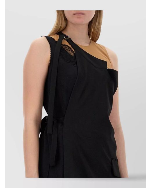 MM6 by Maison Margiela Black Asymmetric Top