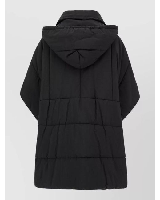 Erika Cavallini Semi Couture Black Oversized Puffer Coat