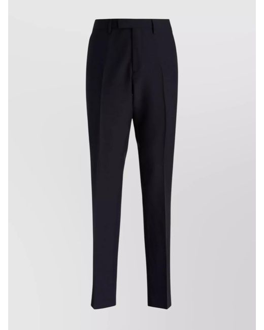 Burberry Blue Trousers With Front Crease And Belt Loops for men
