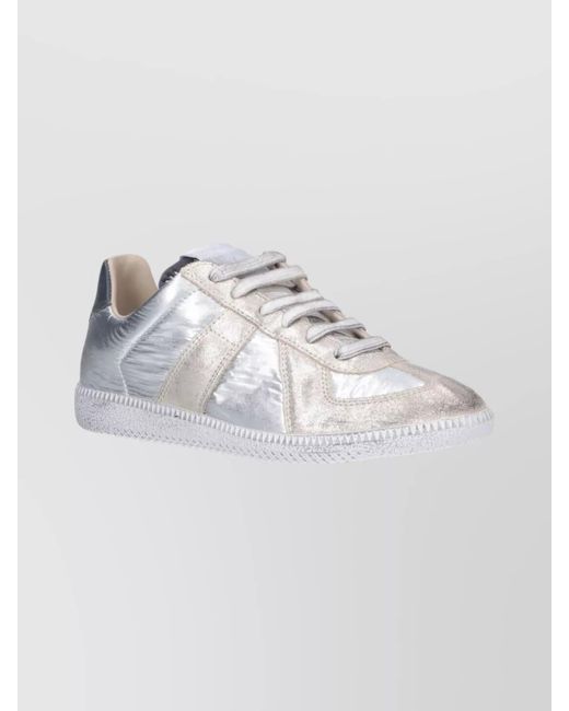 Maison Margiela Metallic Iridescent Low-Top Sneakers
