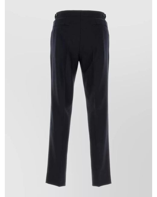 Brioni Blue Wool Tailored Trousers for men