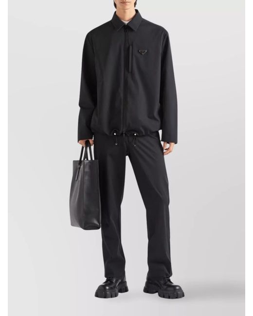 Prada Blue Straight-Leg Trousers for men