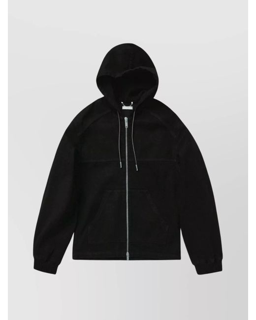1989 STUDIO Black Denim Zip Hoodie for men