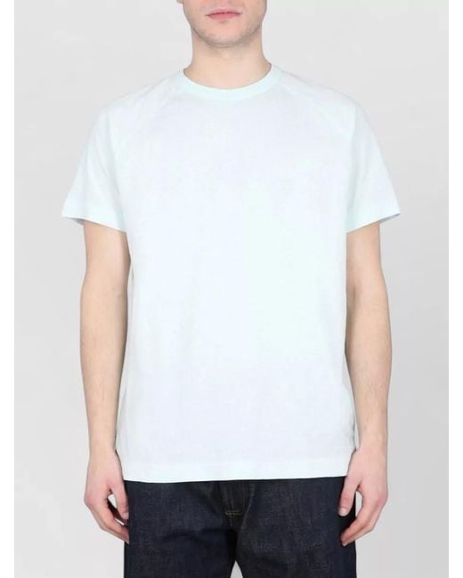 YMC White Television Crew Neck Regular Fit T-Shirt for men