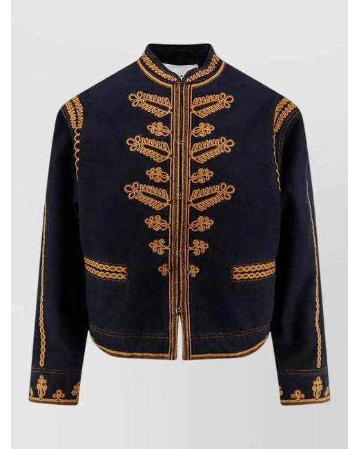 Isabel Marant Blue Cotton Single Breasted Coat