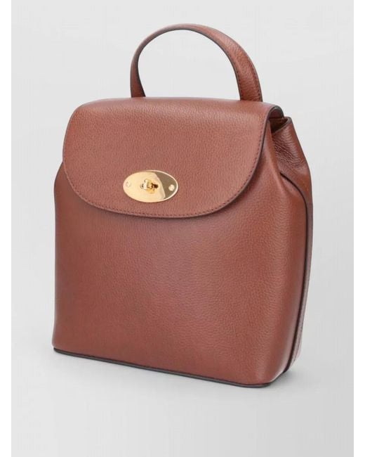 Mulberry Brown Backpack Hand Design Adjustable Straps Top Handle